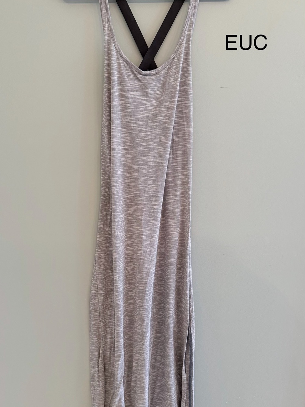 VS Gray Sleeveless Maxi Dress with Cross-Back Straps